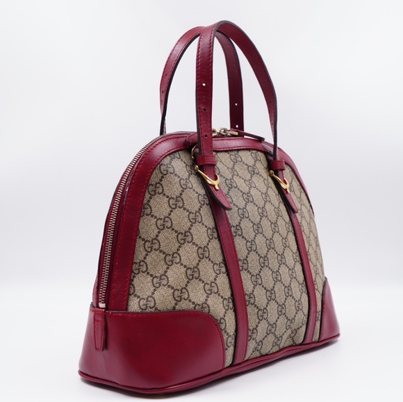 AZ13❤️ GUCCI GG Supreme Monogram Nice Top Handle Dome Bag - Picture 3 of 13
